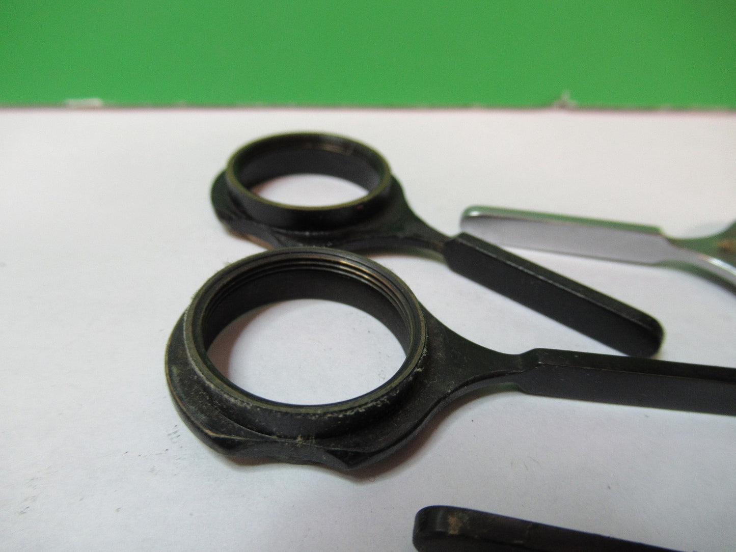 ANTIQUE BAUSCH LOMB OBJECTIVE HANDLE LOT MICROSCOPE PART AS PICTURED V7-FT-80