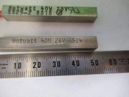 LOT 2 EA CARTRIDGE HEATER 28V 40 WATTS  CONTROL SYSTEMS AS PICTURED  X7-A-60