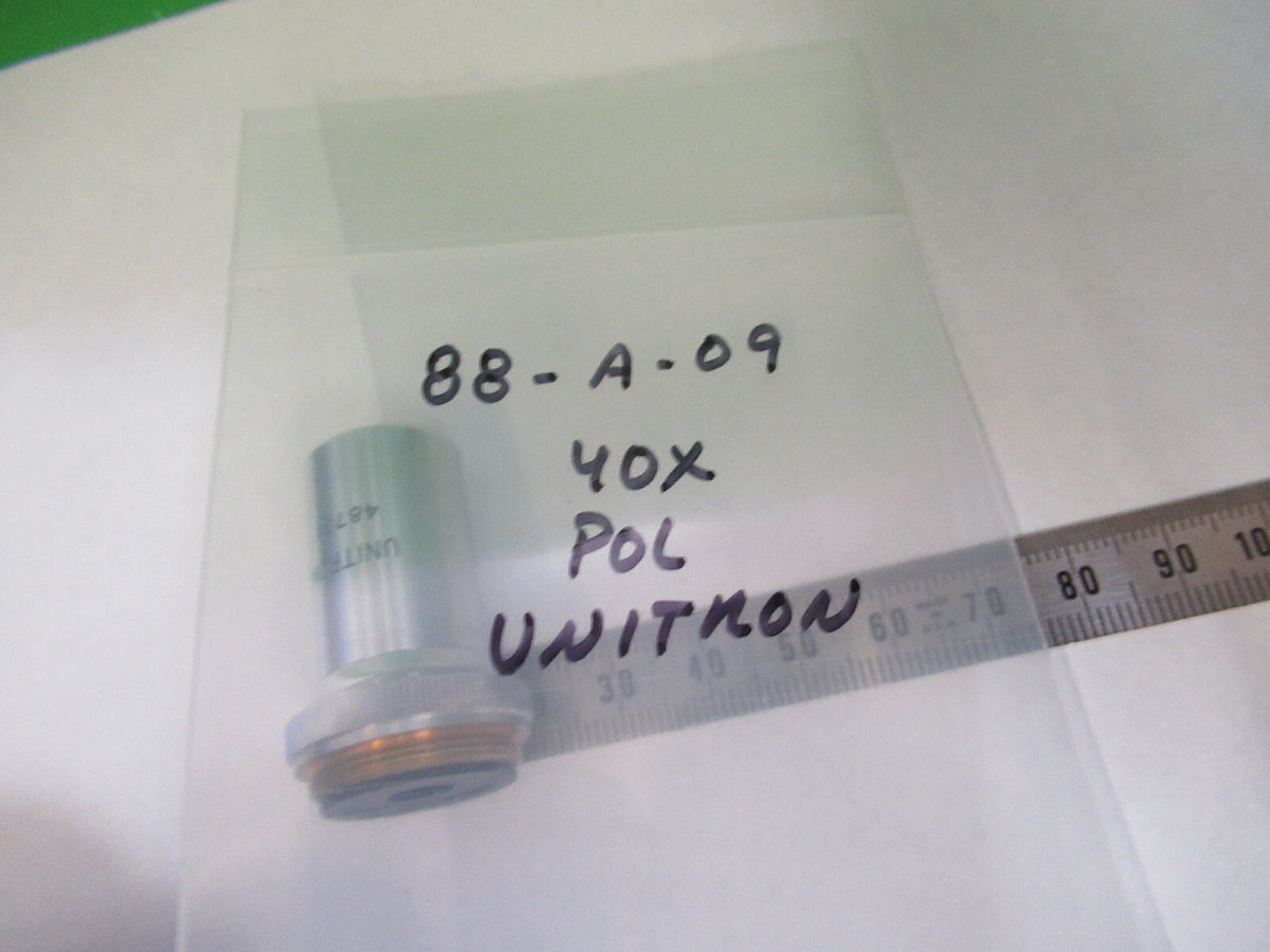 UNITRON POL OBJECTIVE P40X POL OPTICS MICROSCOPE PART AS PICTURED &88-A-09