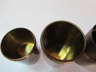 Lot Antique Brass Objective Can Mismatched Microscope Parts
