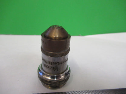 LEITZ GERMANY ANTIQUE BRASS OBJECTIVE MICROSCOPE PART OPTICS AS PICTURED X6-A-89