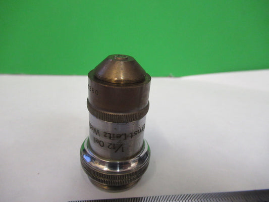 Ernst Leitz Germany Antique Brass Objective Microscope Part Optics