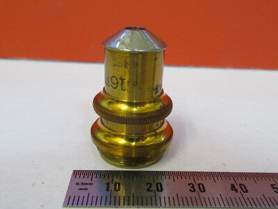 ANTIQUE BRASS SPENCER OBJECTIVE 16mm LENS MICROSCOPE PART AS PICTURED &F6-B-120