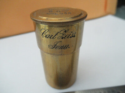 CARL ZEISS JENA 8mm EMPTY BRASS OBJECTIVE CAN MICROSCOPE AS PICTURED &F5-A-108