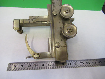 ANTIQUE SPENCER STAGE CLIPS XY BRASS MICROSCOPE PART AS PICTURED S1-B-06
