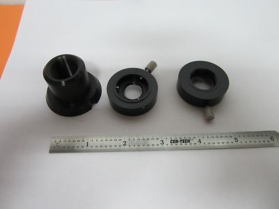 lot 3 ea MICROSCOPE OLYMPUS OBJECTIVE PARTS DIC OPTICS NOMARSKI BIN#B3-W-12