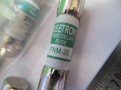 LOT 9 pcs FUSETRON FNM-20 FUSES TIME DELAY 20 AMPS AS PICTURED T6-B-17