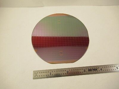 COLLECTABLE SILICON SINGLE CRYSTAL WAFER + ELECTRONIC COMPONENTS AS PIC #FT-1-19