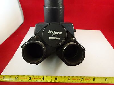 MICROSCOPE PART NIKON JAPAN TRINOCULAR HEAD OPTICS AS IS BIN#73-04
