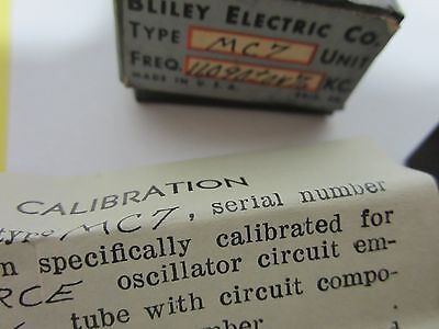 BLILEY MC7 QUARTZ CRYSTAL FREQUENCY CONTROL RADIO ORIGINAL BOX #E2-17