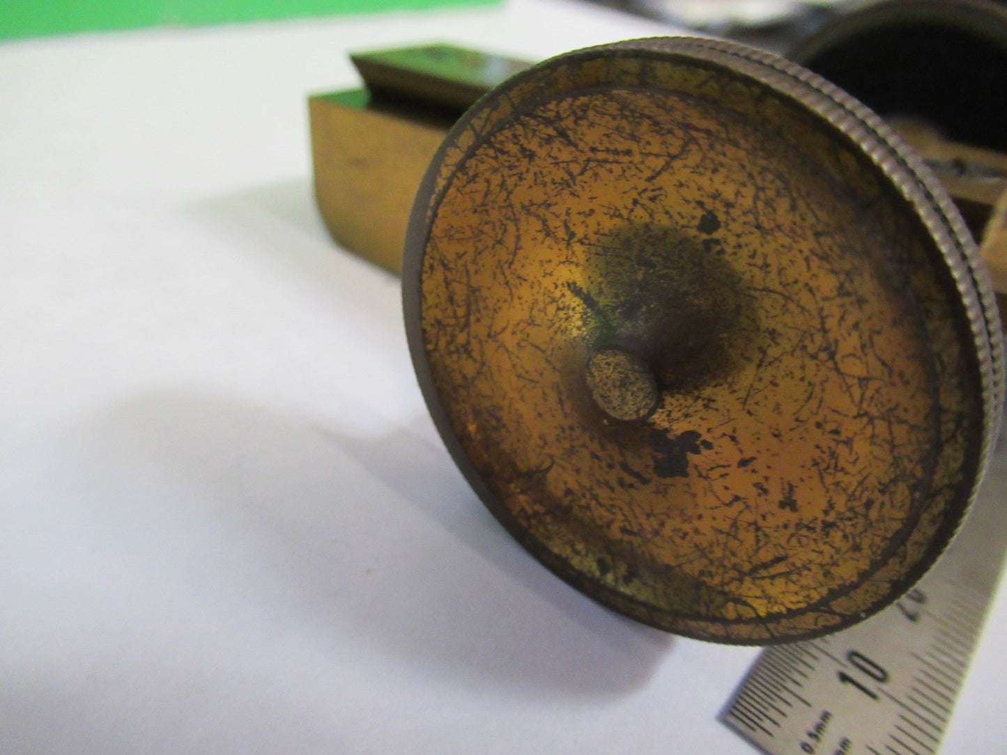 ANTIQUE BRASS BAUSCH LOMB KNOBS MACRO ADJUST MICROSCOPE PART AS PICTURED W3-C-02