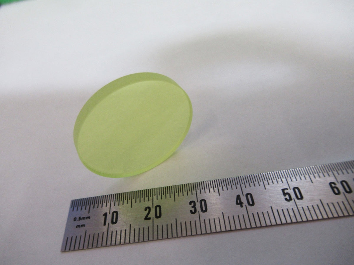 OPTICAL MICROSCOPE FILTER YELLOW SCHOTT OPTICS AS PICTURED T5-A-80