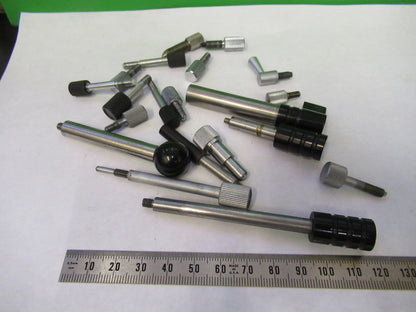 ASSORTED LOT SPECIALTY SCREWS WILD AUS JENA OLYMPUS ETC MICROSCOPE PART T2-A-70