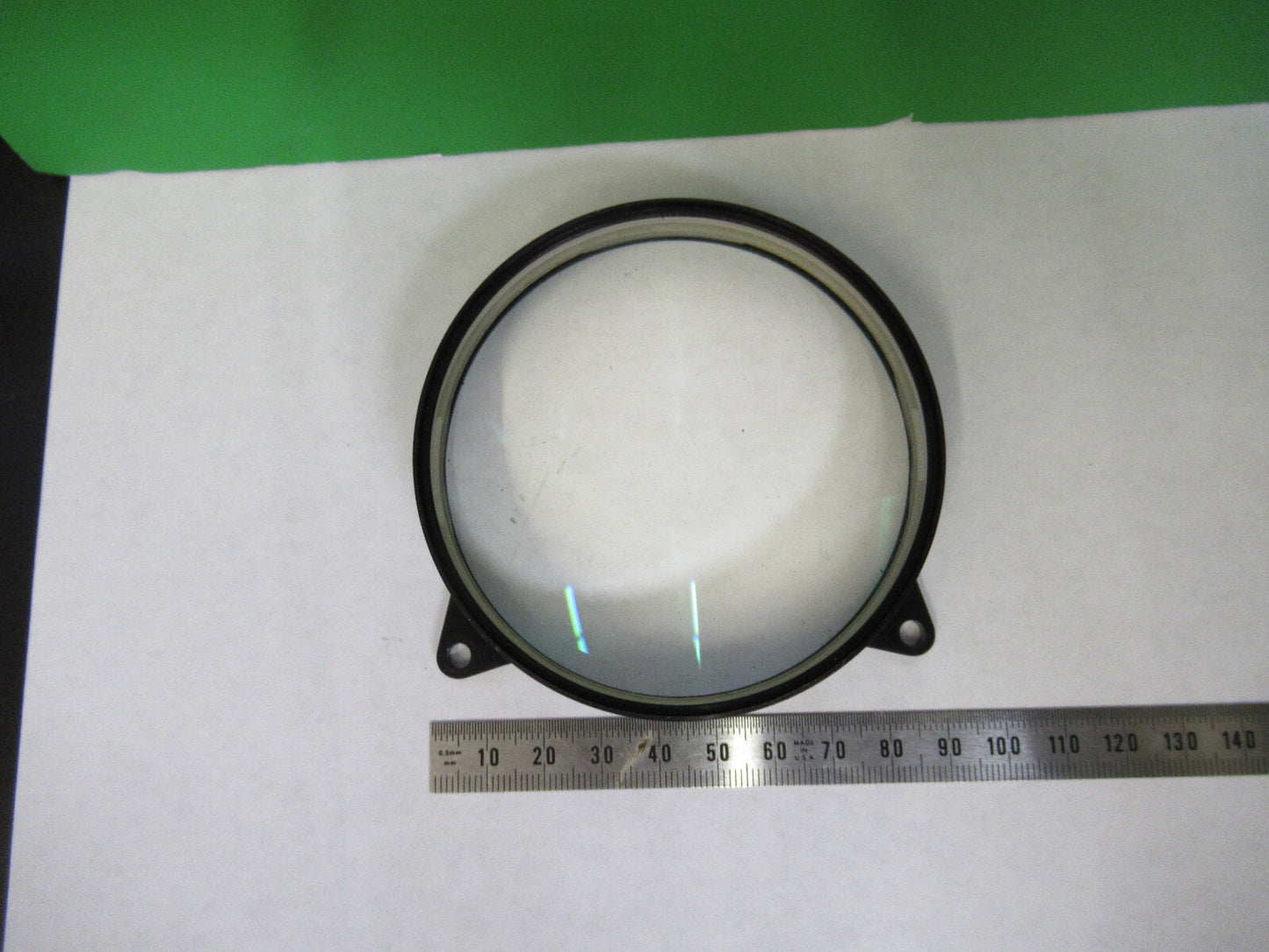 OPTICAL MIL SPEC LARGE MOUNTED LENS LASER OPTICS AS PICTURED G8-A-33