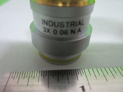 MICROSCOPE PART LEICA OBJECTIVE INDUSTRIAL 3X OPTICS AS IS BIN#65-32
