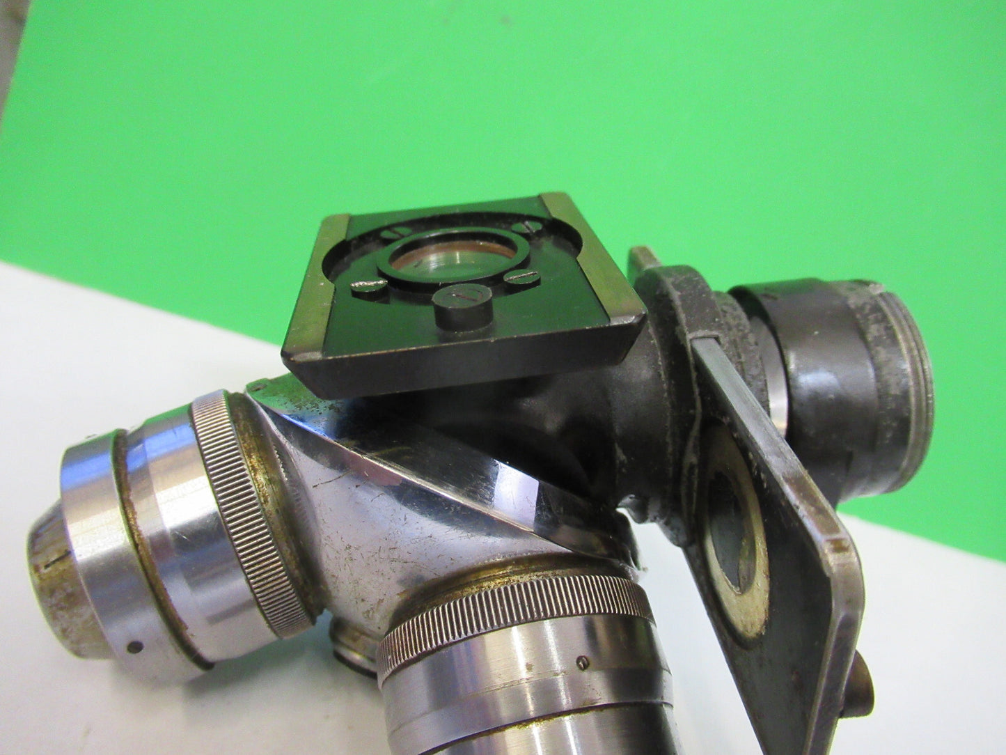 Antique Carl Zeiss AG Epi Nosepiece + 2 OBJs Microscope Part