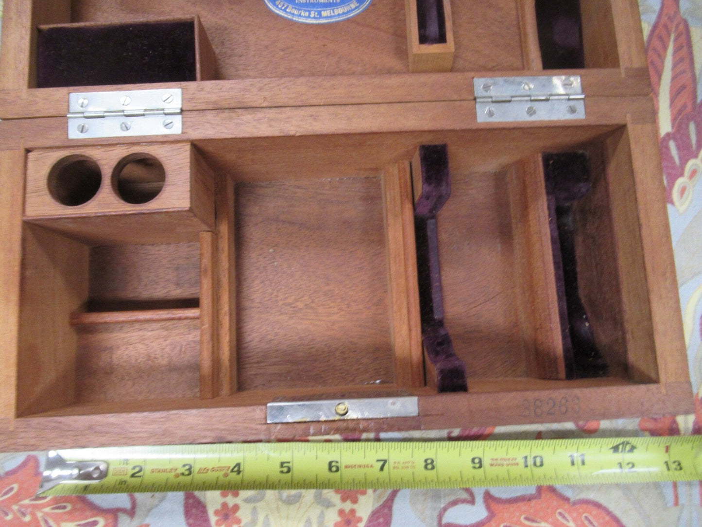 ANTIQUE WOOD CABINET EMPTY ERNST LEITZ GERMANY MICROSCOPE PART LOBBY