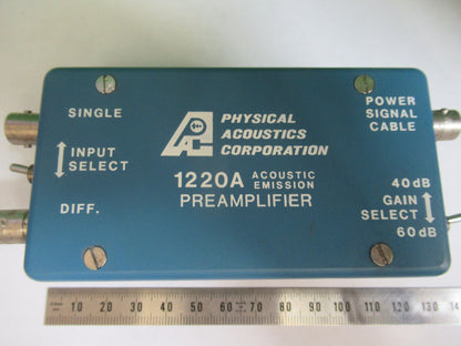 PHYSICAL ACOUSTIC EMISSION CORP AE 1220A PRE-AMPLIFIER SENSOR AS PICTURE R9-A-06