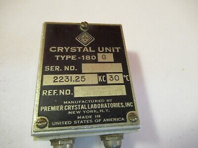 ANTIQUE PREMIER 1930 RADIO QUARTZ CRYSTAL FREQUENCY CONTROL AS PICTURED 84-FT-75