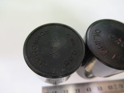 LOT 2 EA PLASTIC EMPTY OBJECTIVE CONTAINER MICROSCOPE PART AS PICTURED &R4-A-59