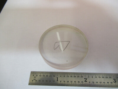 Optical Glass round flat block polished dull sides Optics