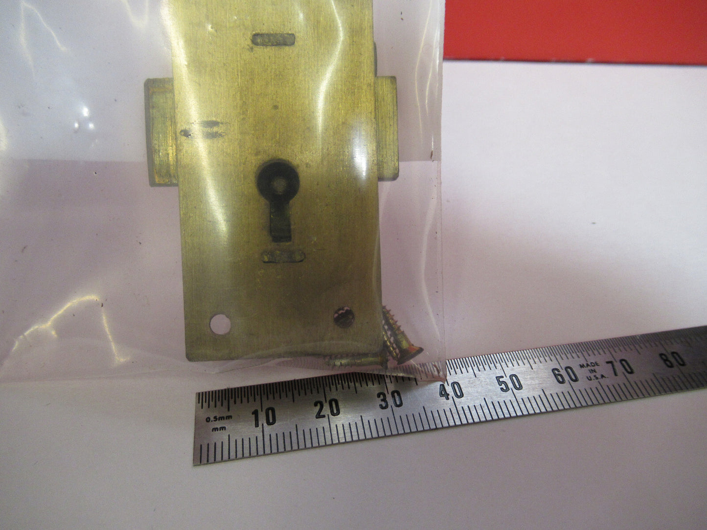 ANTIQUE PRIOR LONDON LOCK ASSEMBLY WITHOUT KEY MICROSCOPE PART AS PIC Y5-A-03