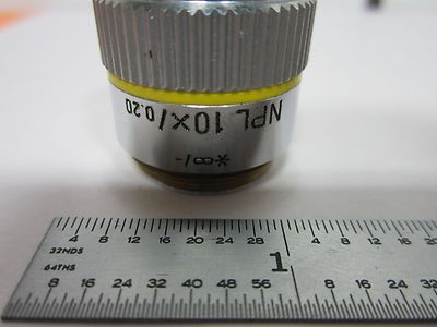 LEITZ WETZLAR GERMANY NPL 10X INFINITY OBJECTIVE MICROSCOPE OPTICS BIN#J7-04
