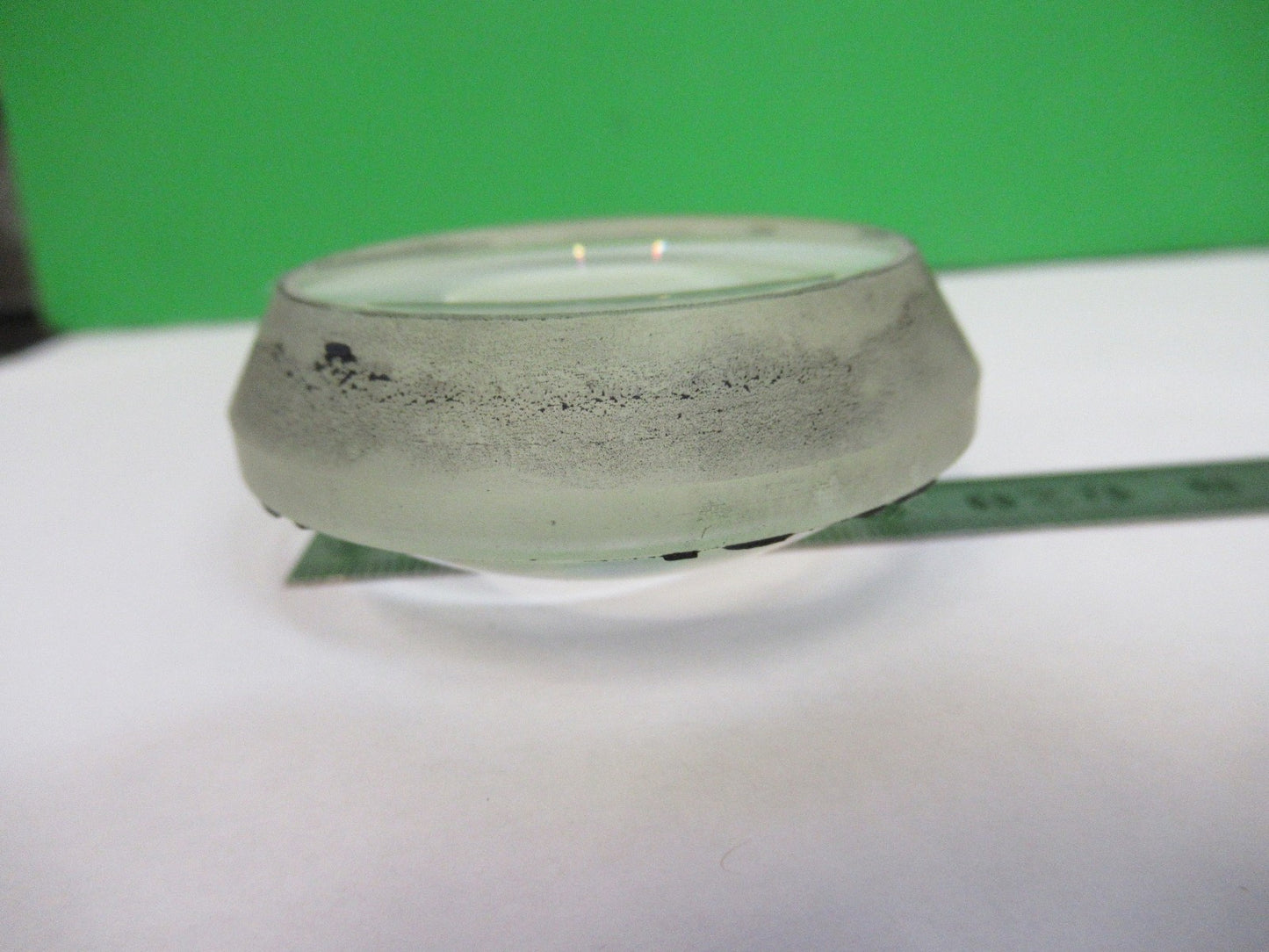 OPTICAL CONVEX CONCAVE LENS THICK GLASS MIL SPEC OPTICS AS PICTURED V3-A-07