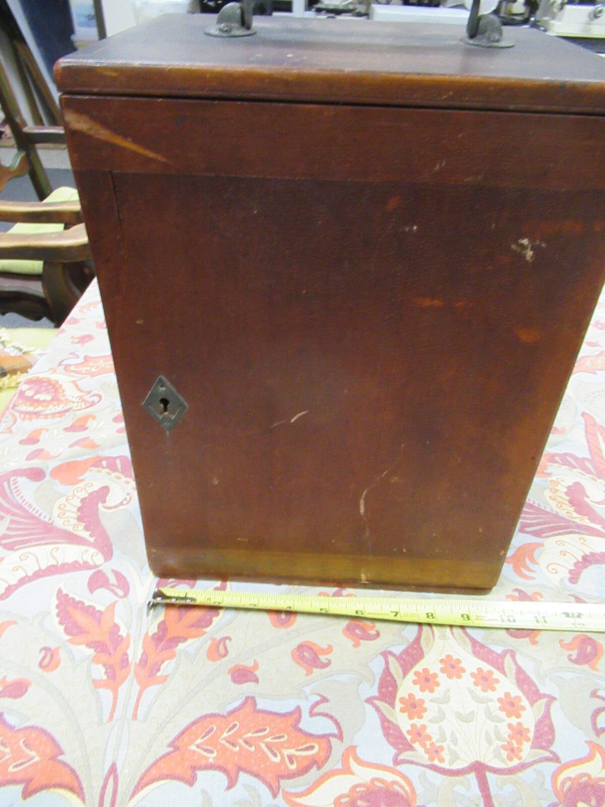 Empty Wood Cabinet for Antique Watson UK 1890s Microscope Part