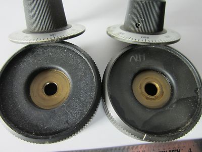 LOT 2 EA OPTICAL MICROSCOPE PART KNOBS ZEISS GERMANY OPTICS BIN#C8-07