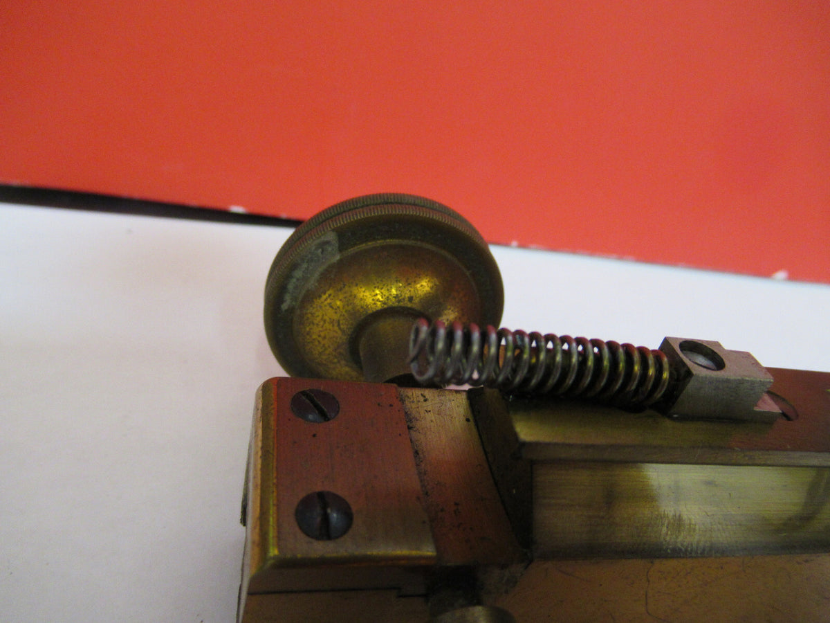 ANTIQUE BRASS SPENCER STAGE MICROMETER KNOBS MICROSCOPE PART AS PICTURED S3-B-19