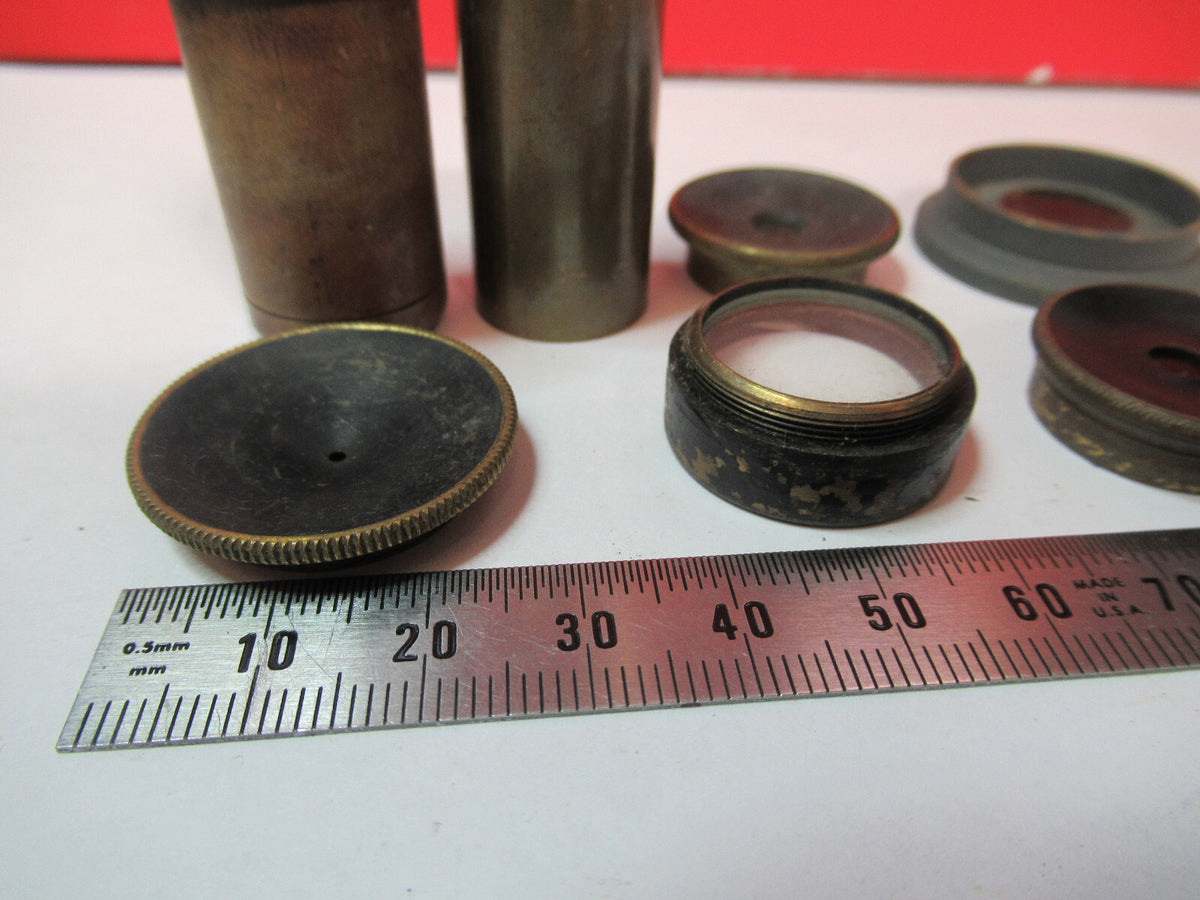 ANTIQUE BRASS LOT VERY OLD SCOPES MICROSCOPE PART AS PICTURED S3-B-05