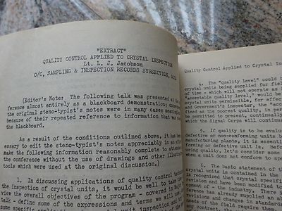Very Rare 1944 Frequency Control Symposium Proceedings Wwii Era