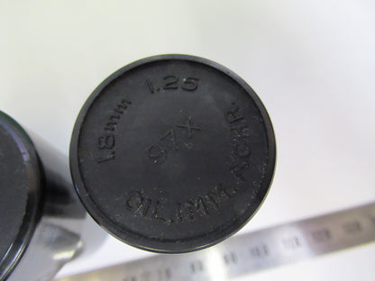 ANTIQUE BAUSCH LOMB LOT PLASTIC EMPTY OBJECTIVE CANS MICROSCOPE PART U9-A-07