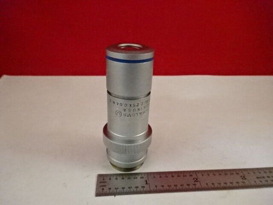 MICROSCOPE PART BAUSCH LOMB INDUSTRIAL OBJECTIVE 2.25X LWD OPTICS AS IS #Z1-A-05
