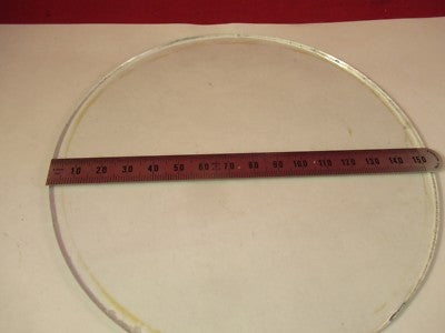 GLASS PLATE 6" DIAMETER STAGE MICROSCOPE PART OPTICS AS PICTURED &FT-4-35