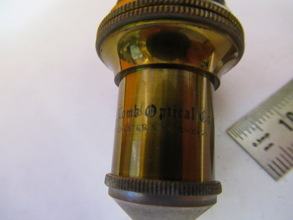 ANTIQUE BAUSCH LOMB BRASS OBJECTIVE 1/2in MICROSCOPE PART AS PICTURED Y1-A-53