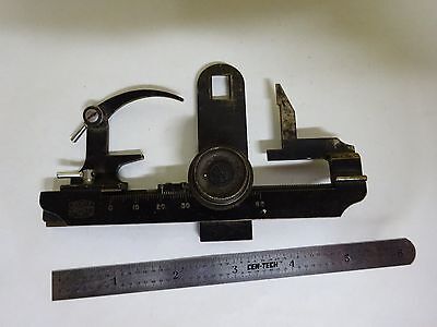 MICROSCOPE PART STAGE SPECIMEN MICROMETER SPENCER AO AMERICAN OPTICS BIN#X3-27