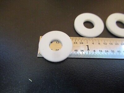 LOT 4 EA ALUMINA CERAMIC WASHERS HIGH TEMPERATURE PARTS AS PICTURED &A3-B-51