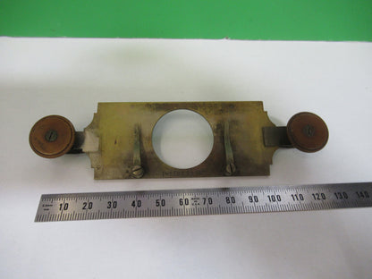 Antique Brass Bausch & Lomb 1870's Stage Clip Microscope Part