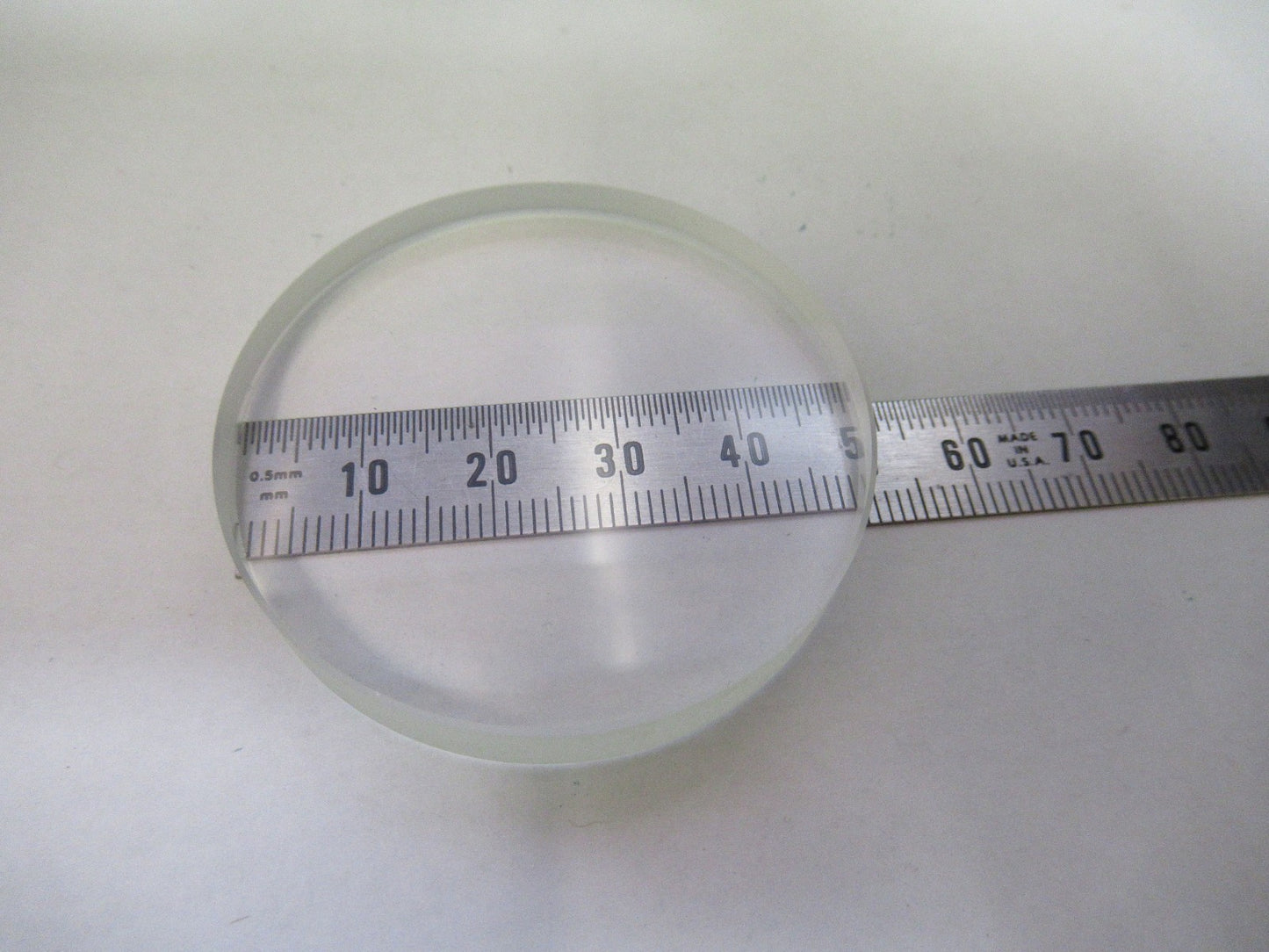 OPTICAL LOW CONVEX CONCAVE LENS THICK GLASS MIL SPEC OPTICS AS PICTURED V3-A-18