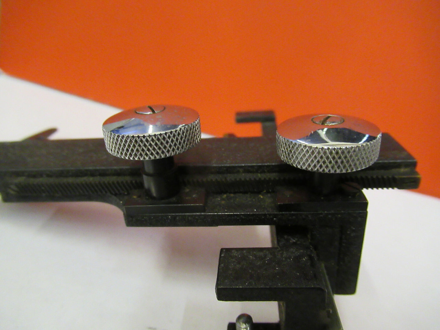 ANTIQUE BAUSCH LOMB  XY STAGE CLIPS MICROSCOPE PART AS PICTURED #P8-FT-98