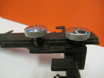ANTIQUE BAUSCH LOMB  XY STAGE CLIPS MICROSCOPE PART AS PICTURED #P8-FT-98