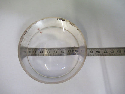 HUGE OPTICAL PLANO CONCAVE RARE GLASS MIL SPEC OPTICS AS PICTURED V3-A-02