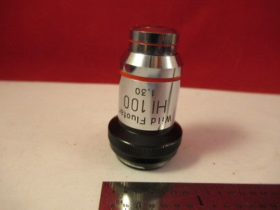 WILD SWISS OBJECTIVE 100X FLUOTAR MICROSCOPE PART OPTICS &75-B-30