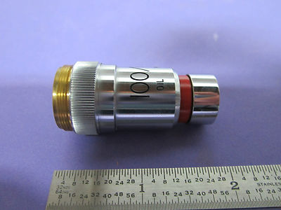 MICROSCOPE OPTICS PART VICKERS UK OBJECTIVE 100X OIL MICROPLAN BIN #7