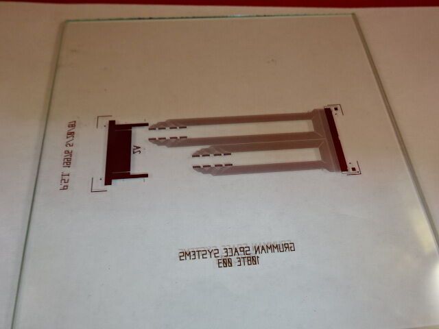 OPTICAL MASK GRUMMAN SPACE SYSTEMS GLASS SUBSTRATE LASER OPTICS AS IS #AR-06