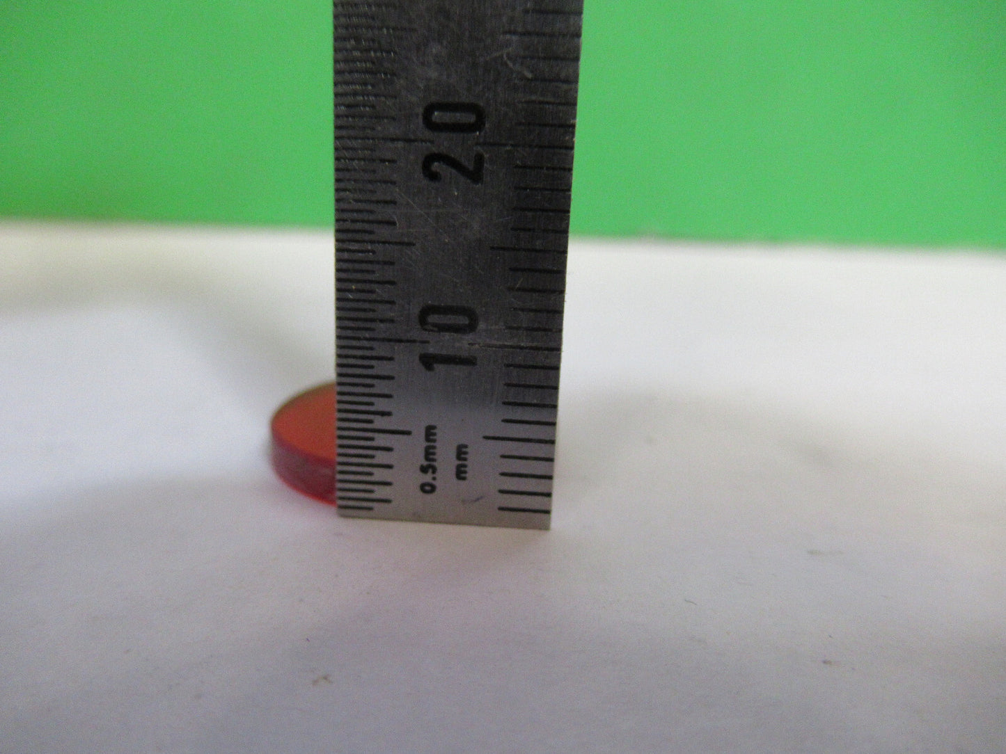 OPTICAL RED GLASS FILTER OPTICS AS PICTURED &H3-B-54