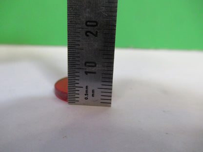 OPTICAL RED GLASS FILTER OPTICS AS PICTURED &H3-B-54