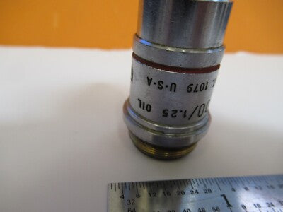 AMERICAN OPTICS AO 1079 ACHRO 100X OBJECTIVE MICROSCOPE PART AS PICTURED 1E-C-22